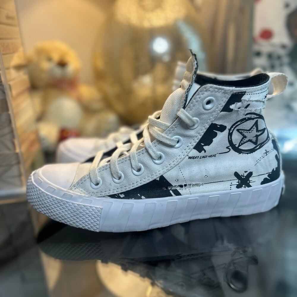 Blk/Wht Converse Unt1tl3d 'Script Print - Classic… - image 4